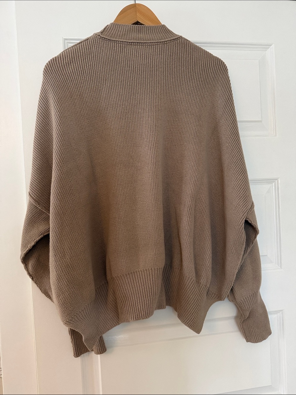 Free People Cozy Taupe Mock Neck Sweater - Picture 4 of 5
